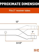 Curt 2" Shank 8,000 Lbs 2" Drop 8-1/2" Long Aluminum Ball Mount                                     - 45360 - Image 2
