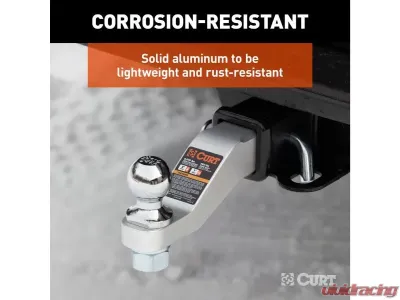Curt 2" Shank 8,000 Lbs 2" Drop 8-1/2" Long Aluminum Ball Mount - 45360