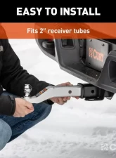 Curt 2" Shank 8,000 Lbs 2" Drop 8-1/2" Long Aluminum Ball Mount                                     - 45360 - Image 5