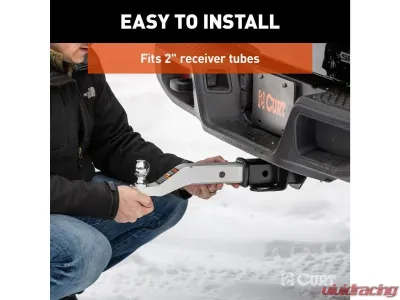 Curt 2" Shank 8,000 Lbs 2" Drop 8-1/2" Long Aluminum Ball Mount - 45360