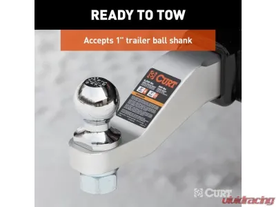 Curt 2" Shank 8,000 Lbs 2" Drop 8-1/2" Long Aluminum Ball Mount - 45360