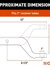 Curt 2" Shank 8,000 Lbs 4" Drop 8-1/2" Long Aluminum Ball Mount                                     - 45361 - Image 2