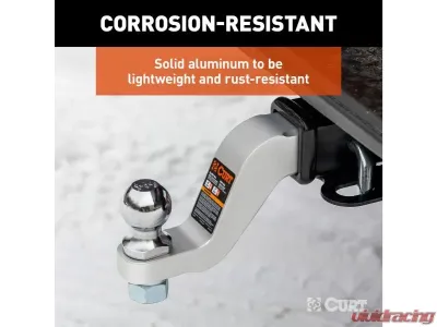 Curt 2" Shank 8,000 Lbs 4" Drop 8-1/2" Long Aluminum Ball Mount - 45361