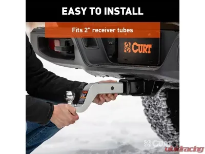 Curt 2" Shank 8,000 Lbs 4" Drop 8-1/2" Long Aluminum Ball Mount - 45361