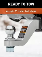 Curt 2" Shank 8,000 Lbs 4" Drop 8-1/2" Long Aluminum Ball Mount                                     - 45361 - Image 6