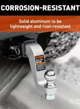 Curt 2" Shank 8,000 Lbs 6" Drop 8-1/2" Long Aluminum Ball Mount                                     - 45362 - Image 4