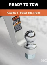 Curt 2" Shank 8,000 Lbs 6" Drop 8-1/2" Long Aluminum Ball Mount                                     - 45362 - Image 6