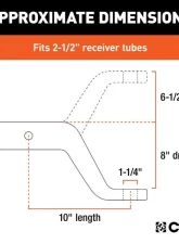 Curt 2-1/2" Shank 20,000 Lbs 8" Drop Commercial Duty Forged Ball Mount                                     - 45460 - Image 3
