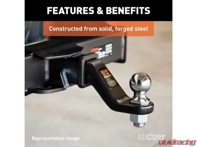 Curt 2-1/2" Shank 20,000 Lbs 8" Drop Commercial Duty Forged Ball Mount - 45460