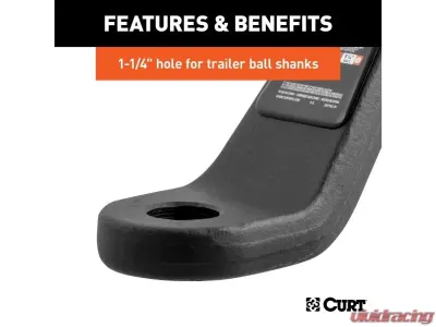 Curt 2-1/2" Shank 20,000 Lbs 8" Drop Commercial Duty Forged Ball Mount - 45460