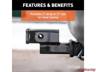Curt 2" Shank 2" Drop 7,500 Lbs. Receiver Hitch Adapter - 45797