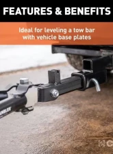 Curt 2" Shank 2" Drop 7,500 Lbs. Receiver Hitch Adapter                                     - 45797 - Image 6