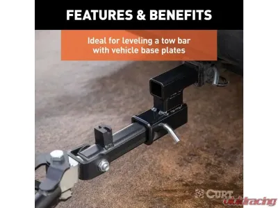 Curt 2" Shank 4" Drop 7,500 Lbs. Receiver Hitch Adapter - 45798