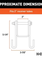 Curt Carbon Steel 2" Shank Trailer Safety Chain Holder Bracket                                     - 45806 - Image 2