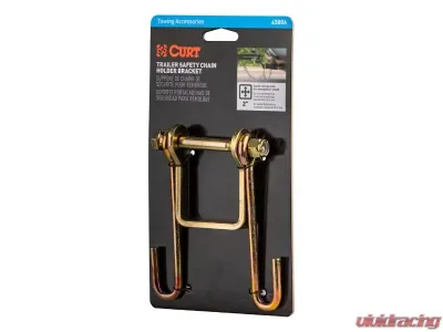 Curt Carbon Steel 2" Shank Trailer Safety Chain Holder Bracket - 45806