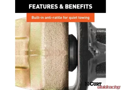 Curt 2" Shank 14,000 Lbs 10-1/8" Drop Adjustable Channel Mount With Dual Ball - 45926
