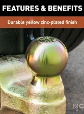 Curt 2-1/2" Shank 20,000 Lbs 10-3/8" Drop Adjustable Dual Ball Channel Mount                                     - 45927 - Image 6