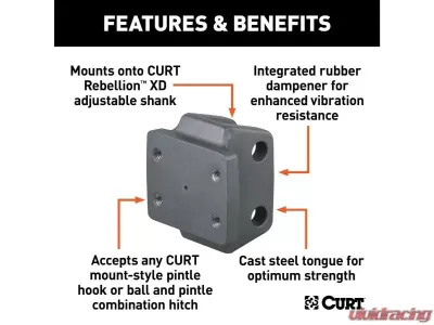Curt Rebellion XD Pintle Mount Attachment - 45950