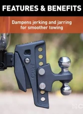 Curt 2" Shank 2", 2-5/16" Balls 15K Lbs Rebellion XD Adjustable Cushion Hitch                                     - 45951 - Image 6