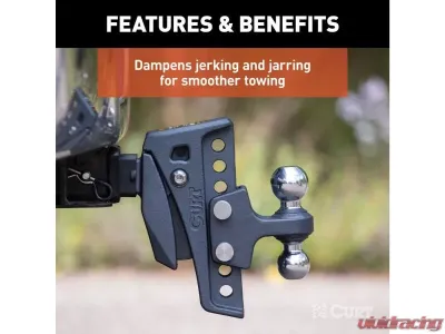 Curt 2" Shank 2", 2-5/16" Balls 15K Lbs Rebellion XD Adjustable Cushion Hitch - 45951