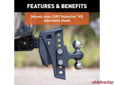 Curt 2" - 2-5/16" Up To 15K Lbs Replacement Rebellion XD Dual Ball - 45952