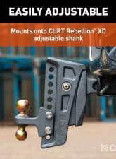 Curt 2" - 2-5/16" Up To 20K Replacement Rebellion XD Dual Ball                                     - 45953 - Image 4