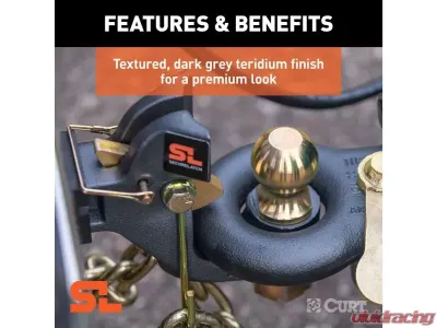Curt 2" Shank 2" Ball 14K Lbs Securelatch Receiver-Mount Ball And Pintle Hitch - 48407