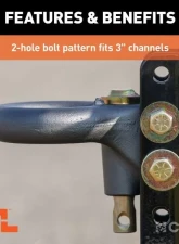 Curt 25,000 Lbs 3" Id Securelatch Channel-Style Lunette Ring                                     - 48625 - Image 8