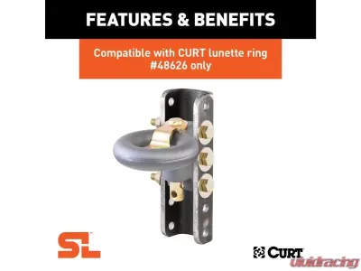 Curt 2-3/4" Id 11-3/4" High Securelatch Lunette Ring Channel - 48651