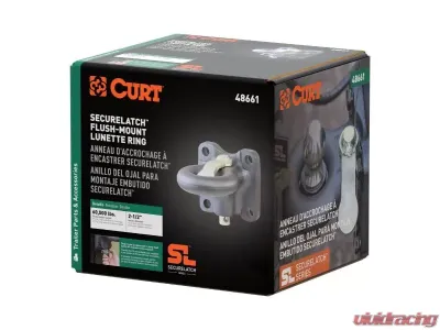 Curt 60,000 Lbs 2-1/2" Id Securelatch Flush-Mount Lunette Ring - 48661