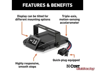 Curt Assure Proportional Trailer Brake Controller With Dynamic Screen - 51160