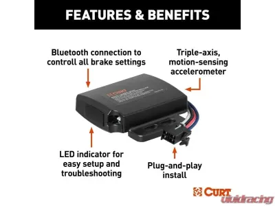 Curt Bluetooth Smartphone Connection Echo Under-Dash Trailer Brake Controller - 51190