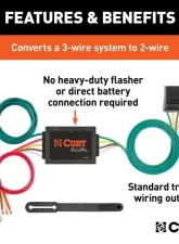 Curt 30-Pack Non-Powered 3-To-2-Wire Taillight Converters                                     - 56175030 - Image 2