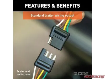 Curt 4-Way Flat Output Custom Wiring Harness Volkswagen Passat 2016-2022 - 56440