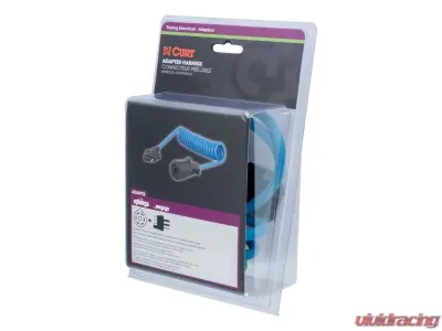 Curt 7-Way RV Blade Vehicle To 4-Way Flat 8' Trailer Electrical Adapter Harness - 57280