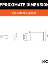 Curt 7-Way RV Blade Vehicle To 5-Way Flat 8' Trailer Electrical Adapter Harness                                     - 57282 - Image 2