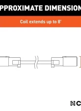 Curt 6-Way Round 8' Dinghy Towing Electrical EXTension And Sockets                                     - 57286 - Image 2