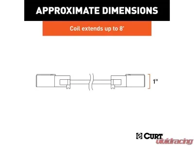 Curt 6-Way Round 8' Dinghy Towing Electrical EXTension And Sockets - 57286