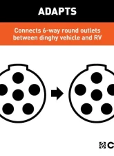 Curt 6-Way Round 8' Dinghy Towing Electrical EXTension And Sockets                                     - 57286 - Image 4