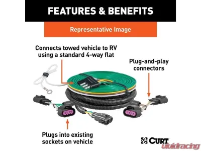 Curt Custom Towed-Vehicle RV Wiring Harness Ford Escape 2017-2021 - 58954