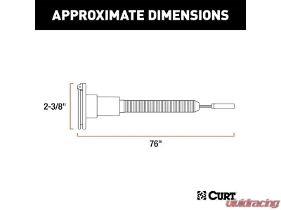 Curt 4-Way Flat Vehicle To 6-Way Round Dinghy Towing Electrical Adapter - 58981