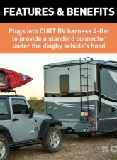 Curt 4-Way Flat Vehicle To 6-Way Round Dinghy Towing Electrical Adapter                                     - 58981 - Image 5