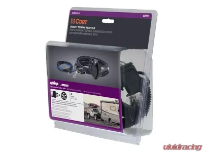 Curt 4-Way Flat Vehicle To 6-Way Round Dinghy Towing Electrical Adapter - 58981