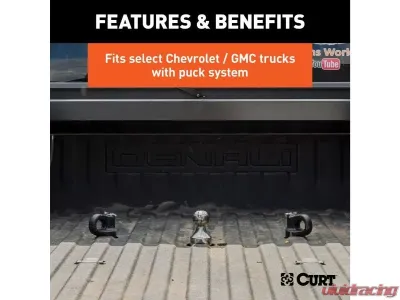 Curt 2-5/16" Gooseneck Ball 38K Lbs Ram Oem Puck System - 60627