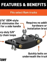 Curt Oem-Style Gooseneck Hitch Ram 2500 | 3500 2019-2022                                     - 60633 - Image 3