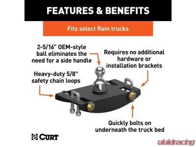 Curt Oem-Style Gooseneck Hitch Ram 2500 | 3500 2019-2022 - 60633