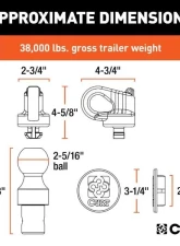 Curt 38K Lbs Oem Puck System 2-5/16" Gooseneck Kit Chevrolet | Ford | Gmc | Nissan 2013-2021                                     - 60639 - Image 2