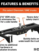 Curt Oem-Style Gooseneck Hitch Chevrolet Silverado | Gmc Sierra 2500 | 3500 2020-2023                                     - 60642 - Image 3