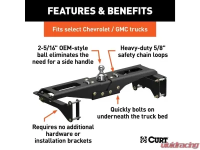Curt Oem-Style Gooseneck Hitch Chevrolet Silverado | Gmc Sierra 2500 | 3500 2020-2023 - 60642