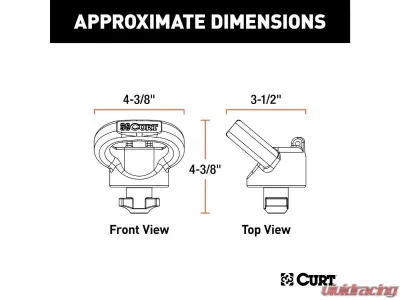Curt 38K Lbs Oem Puck System Gooseneck Safety Chain Anchors Ram 2500 | 3500 2013-2022 - 60698